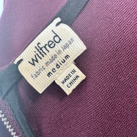 Aritzia Wilfred Long Sleeve Dress Burgundy - Picture 6 of 8